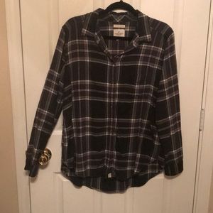 American eagle, boyfriend fit, plaid button up